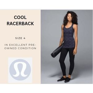 Lululemon Cool Racerback Tank Size 4 EUC